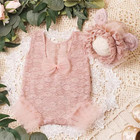 Newborn Girl Photography Props Baby Photoshoot Outfits Infant Lace Romper Costum