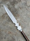 Hand Forged Carbon Steel 30 Inch Leaf Spear With Wooden Handle Full Tang