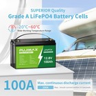 12v 100ah Lifepo4 100ah Lithium Battery Bms Cycle Deep For Solar Trolling Motor