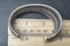 Vintage Silver Plate  Braided Cuff Bracelet N404