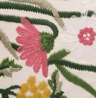 Throw Pillow Cover Embroidered Floral Pattern Cushion Case Multicolor White