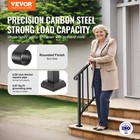 Vevor 2-3 Step Handrails For Outdoor For Seniors Porch Deck Black Retro Arch