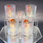 Vintage Culver 22k Gold Christmas Teddy Bear Glass Barware Set Of 5