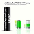 Pack Of 4 3 7 Volt 18650 Rechargeable 3000 Mah Batteries Lithium With Accessory