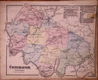 Antique 1871 Plat Map Conemaugh Twp  In Indiana County  Pennsylvania - Fw Beers