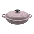 Le Creuset Shallow Casserole Braiser 26cm 2l 2 5 Qt  Pink Enamel Cast Iron
