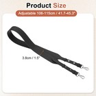 45 3  Adjustable Pu Leather Purse Strap Crossbody Replacement Black silver