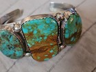 Vintage Navajo Sterling Silver Old Royston Turquoise Cuff Bracelet 