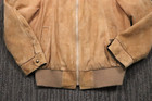 Wellington Vintage 80s Leather Bomber Jacket Sued Tan Full-zip Men s Size 40