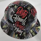 Full Brim Hard Hat Custom Hydro Dipped In Dirty Hands Clean Money New