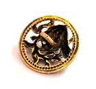 Victorian Insect   Nut Filagree Brass Button 3 4 Inch  1