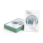 Laser Cut Christmas Cards - 10 Holiday Note Cards With Envelopes  5 x7   Winter