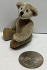 Sweet Vintage Miniature Velveteen Pale Grey Jointed Teddy Bear 2 1 2    Tall