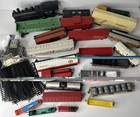37 Pieces Vintage Ho  Scale Train Cars Assort Brands Cars Track Untested As-is