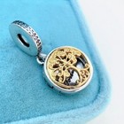 Authentic Pandora 925 Silver 14k Two Tone Family Tree Roots Dangle Charm 791988