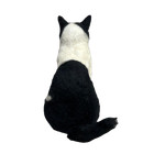Handmade Wool Felt Cat Figurine 28cm Animal Art Japan