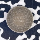 1891 British Guiana   West Indies 4 Pence Fourpence Lot f2016 Silver 