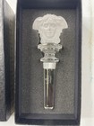 Rosenthal Versace Medusa Frosted Clear Crystal Bottle Stopper Topper 5  W  Box