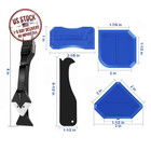 3 In 1 Silicone Caulking Tool Kit Caulk Grout Remover Sealant Finishing Tool