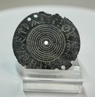 Ancient Bronze Celtic Amulet   Talisman With 24 Runic Inscription W translation 