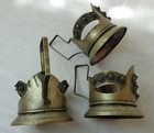 Set Of 3 Vtg Tea Glass Holders Soviet Metal Coaster Tray Cup Kitchen Decor Ussr