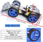 4wd Robot Car Kit With Motors Wheels And Battery Case For Arduino Raspberry Pi