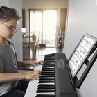 61 Key Folding Electric Keyboard Digital Piano With Microphone Midi  usb  pedal