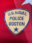 Vtg obsolete  U s  Naval Police  Boston Shoulder Patches Un-sewn   set Of 2 
