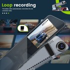 Hd 1080p Rear View Mirror Car Dvr Dual Dash Cam Camera Front Rear   64g Card