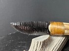 Long Rainbow Obsidian Tine Knife Artist  Kenny Hull Artist buscraft wyoming