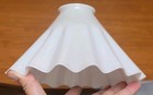 Vintage Opal Milk Glass Electric Lamp Light Petticoat Shade Look  2 1 4  Fitter