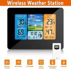 Wireless Indoor   Outdoor Weather Station Clock Calendar Digital Lcd Thermometer