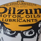 Vintage Oilzum Motor Oils Sign - Gasoline Lubrication Porcelain Gas Station Sign