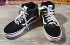 Vans Off The Wall High Top Shoes  Black white Old Skool 500714 Youth Sz 3