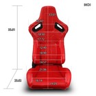 Reclinable Red Pvc Main Side Design Racing Seats Car Seats W slider