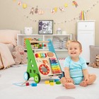 Wooden Baby Walker Toddler Push And Pull Walker Learning Activity Center Toy