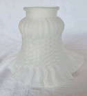 Vintage Frosted Glass Light Shade Ruffled Petticoat Lamp Fan Replacement