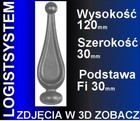 1 Piece Metal Decorative Finial Fence Post 120x35mm 40 098 02