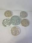 Lot Of 6 Vintage Mixed Glass Flower Frogs Ass   t Holes   Sizes Great For Displays