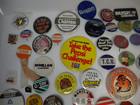 Big Lot Vintage Buttons Pins Back Pinbacks Sports Politics 70s 80s 90s 00s