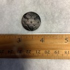Antique Button   Gorgeous Victorian Ornate Black Glass W Silver Luster
