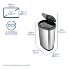 13 Gallon Motion Sensor Trash Can Stainless Steel Automatic Touchless Kitchen