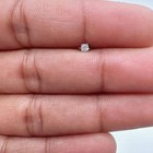 3mm Round Cut Moissanite Nose Stud Pin Piercing 18k White Gold Plated Jewelry