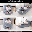 59 J-shaped Pregnancy Pillow With Velvet Cover Full Body Maternity Support