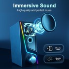 2 1 Hi-fi Computer Speakers With Subwoofer  Usb usb-c  6 Modes Light  3 5mm Aux