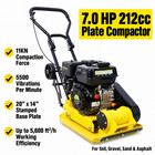 7 0hp 212cc Gas Plate Compactor 11kn 5500vpm Soil Gravel Asphalt Tamper With Rub