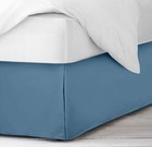 Solid Luxury Pleated Tailored Bed Skirt - 14    Drop Dust Ruffle  King-blue Heaven