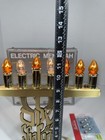 Great Vintage Jewish Electric 9 Heads Brass Menorah With Box