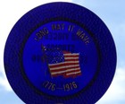 1976 Bicentennial Vintage St Petersburg Big Pine Key Florida Cobalt Blue Glass