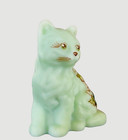 Jadeite Cat With Pumpkings